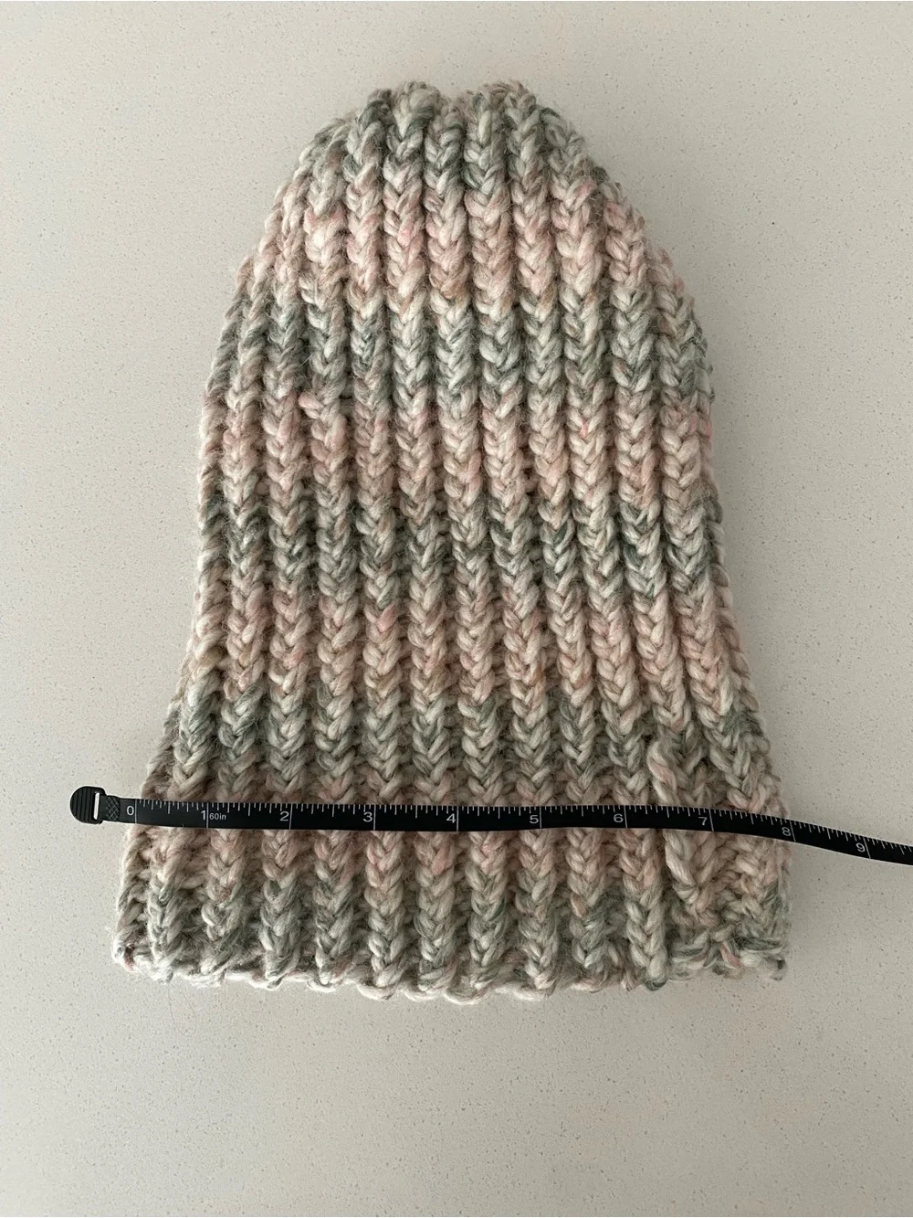 Chunky Ribbed Hand Knit Beanie - Picture 5 of 7